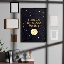 我非常愛你II - 字母心意卡掛畫/愛心 送禮/月亮/星星/星空