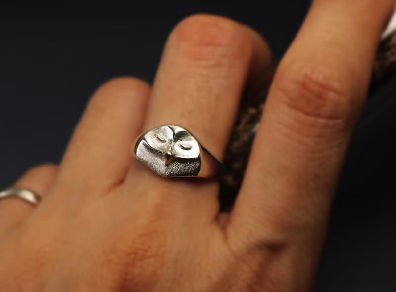 動物系列-眯眯眼暗公鳥925銀戒