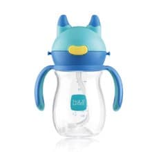 b&h TRITAN 鴨嘴360度防漏雙柄兒童學習杯240 毫升 (藍色)