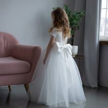 用於婚禮 生日 音樂會和其他慶祝活動的緞面花童禮服