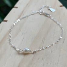 淡水珍珠 純銀手鍊 可調式 S925