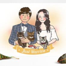 可愛人物插畫∣個人/情侶/婚紗/全家福/朋友∣電子檔