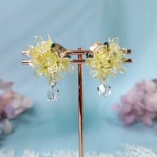 十里桂花香水晶花樹脂耳環