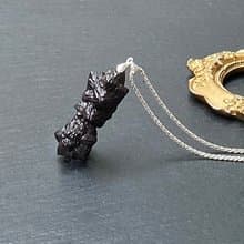 能量原石-天然埃及預言石 上帝溝通石 天機石 925純銀鈦鋼項鍊