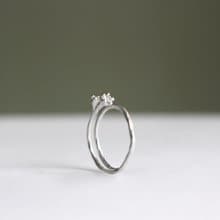 Little Mollis Ring (White Topaz) sand blast finishing