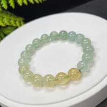 精品漸變色葡萄石手串10.5mm冰透天然清新圓珠手錬男女單圈生辰石