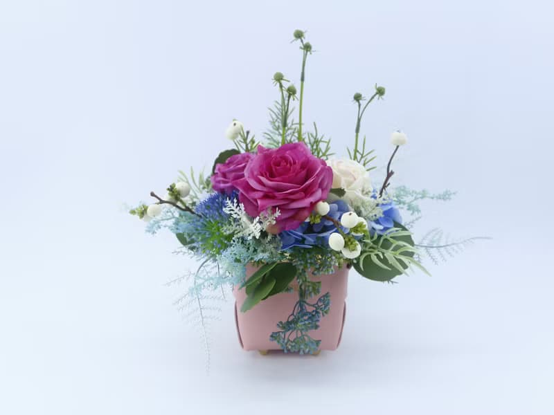 紫玫瑰秋菊果香氛花禮/入厝禮/開幕/喬遷/送禮/植栽