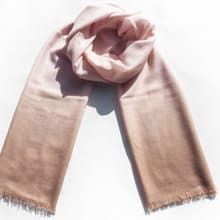 喀什米爾Cashmere/羊絨圍巾/純羊毛圍巾披巾/戒指絨披肩-奶茶漸層
