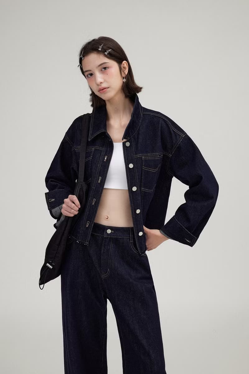 clean-fit 高密原牛仔夾克外套 背心牛仔褲套裝