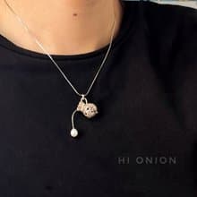 Hi Onion原創小眾珍珠流蘇S925銀項鏈個性高級感新中式