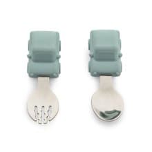 快速出貨【Citron】幼兒餐具兩件組_湖水綠