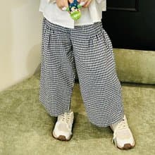 純棉格子休閒褲 / 褲子 童裝