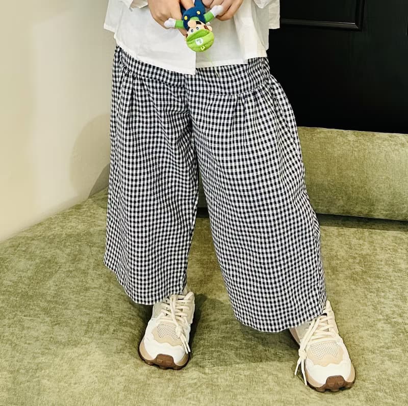 純棉格子休閒褲 / 褲子 童裝