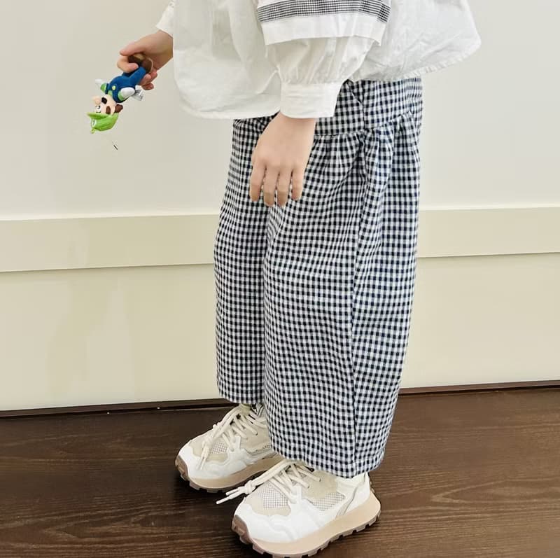 純棉格子休閒褲 / 褲子 童裝