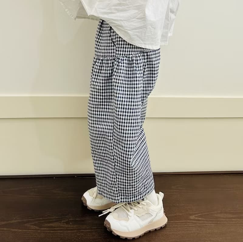 純棉格子休閒褲 / 褲子 童裝