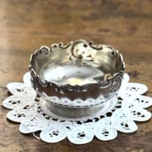 50554-典雅法國洛可可風格鍍銀碗