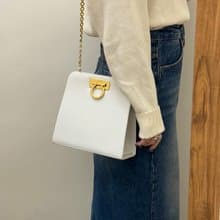 【稀有 】90年代戴妃同款中古Ferragamo 白色側背 斜背包
