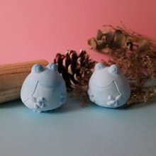 圓藍青蛙(2入) 硅藻/除臭/防潮/擴香石/青蛙造型/情人禮物