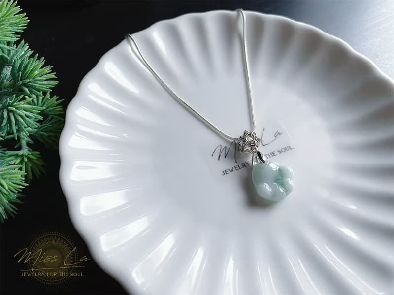 天然緬甸玉 翡翠 貓掌 項鍊 吊墜 玉墜 生日禮物 禮物 閨