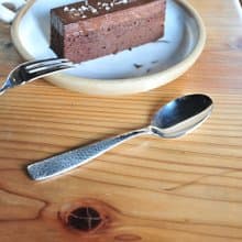 日本高桑金屬 日製錘目紋不鏽鋼水果甜點匙-3入