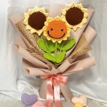 【WS │手工花 】編織花 毛線花  太陽花 畢業花束 七夕