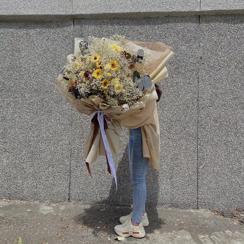 情人節花束 畢業花束 生日禮物 擴香花束 永生花 韓式綁花 橘玫瑰