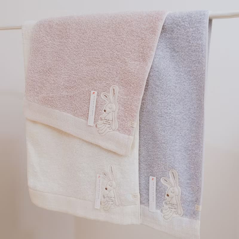 【kontex】今治Chouette兔子三件組-浴巾+毛巾+方巾禮盒(附提袋)
