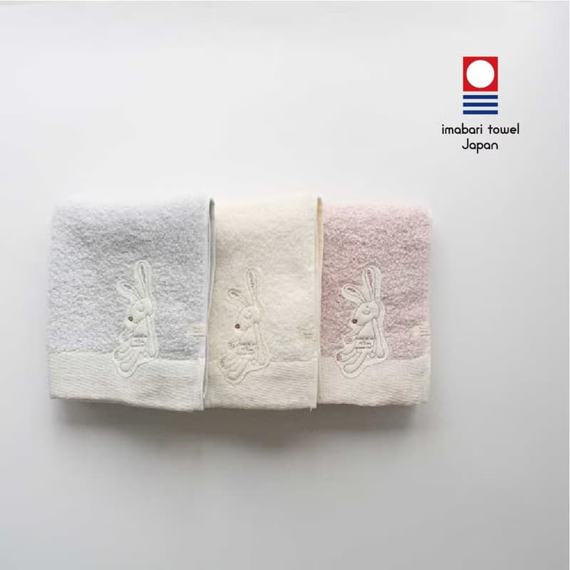 【kontex】今治Chouette兔子三件組-浴巾+毛巾+方巾禮盒(附提袋)