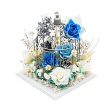 永生花夢幻庭園系列 - 幸福鳥籠(銀)