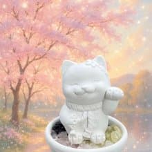 花耳招財貓 五行水晶擴香小盤套組  禪風療癒設計 贈5ML精油香氛