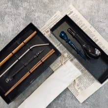 【餐具收納袋】餐具 吸管收納袋 禮品盒 聖誕節 情人節