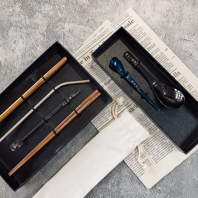 【餐具收納袋】餐具 吸管收納袋 禮品盒 聖誕節 情人節