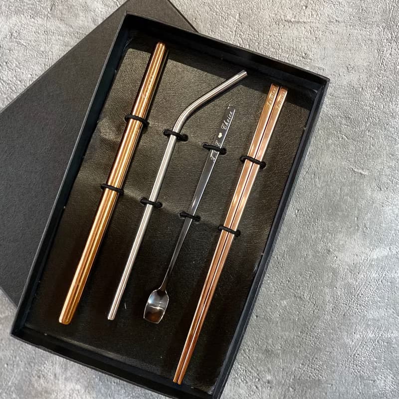 【餐具收納袋】餐具 吸管收納袋 禮品盒 聖誕節 情人節