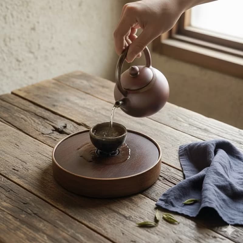 柴燒金彩火紋提梁茶壺 / 個人150cc 提梁壺  / 小平凡手作