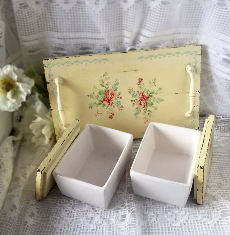 Kitchen set, Ceramic Kitchen Canister,Shabby Chic Style, European classics