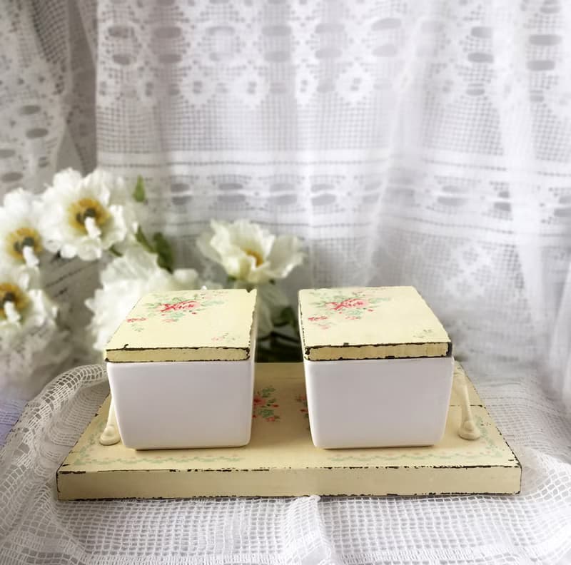 Kitchen set, Ceramic Kitchen Canister,Shabby Chic Style, European classics