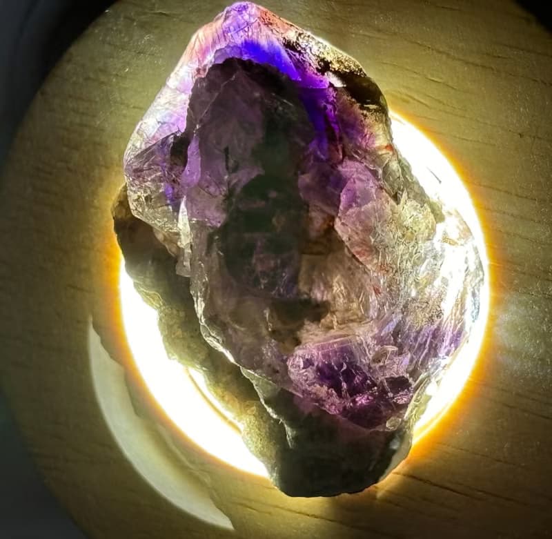 超七水晶 深紫 城堡 紫晶 草苺晶 紫水晶原石 骨幹水晶 印記