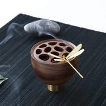 【云荷蜓】無香版仿古小號盤香爐家用室內檀香爐茶道擺件熏香爐