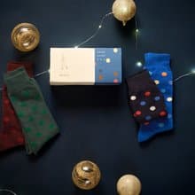 【聖誕節禮物】Polka dot 大波卡圓點紳士襪禮盒