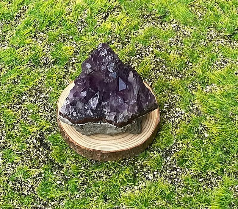 招財開運-原皮原礦幾何紫晶簇 紫水晶 旺財運 消磁淨化 快速出貨