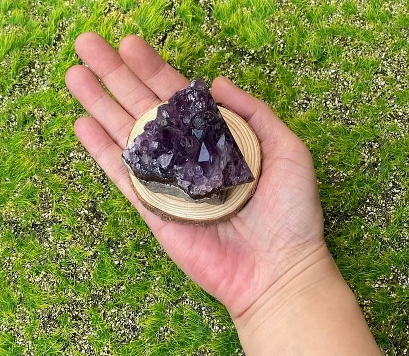 招財開運-原皮原礦幾何紫晶簇 紫水晶 旺財運 消磁淨化 快速出貨