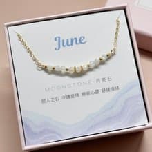 / 誕生石 / 6月生日石 月亮石項鍊 鍍14K金項鏈  閨蜜姊妹禮物