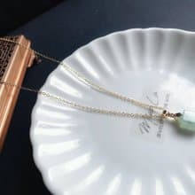天然緬甸玉翡翠 冰種 長命百歲 長命鎖 禮物 項鍊 滿月禮 彌月禮