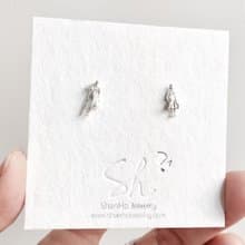 小人物耳環 miniature earring 925純銀