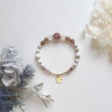 人緣桃花 草莓晶 黑金超七 月光石 天然水晶手鏈