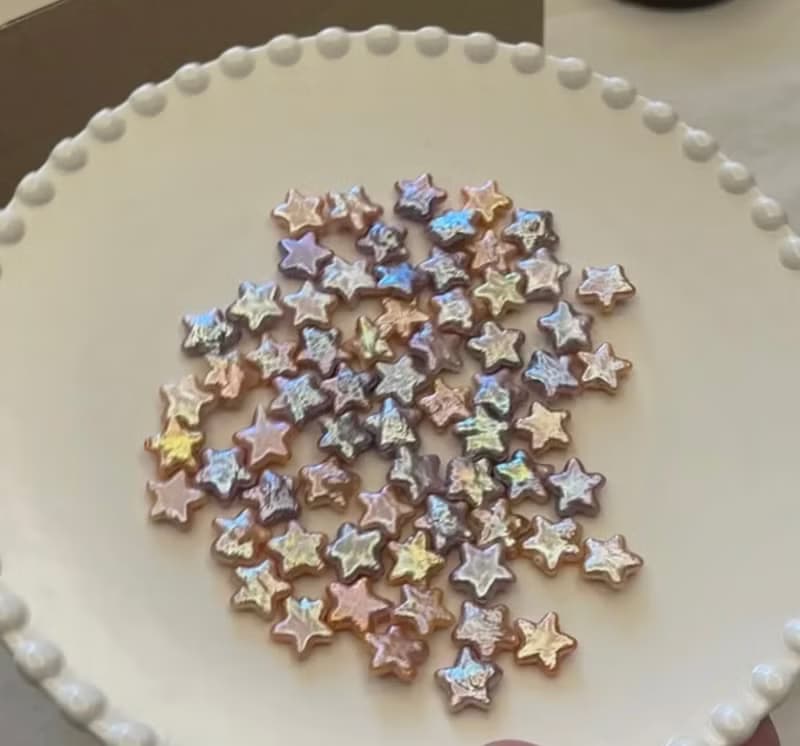 YuanPearl天然巴洛剋星星珍珠純銀可拆卸萬能扣吊墜掛手鍊項鍊