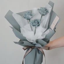 /3朵藍綠色玫瑰花束(中)/生日 求婚 七夕 情人節 教師節 畢業花