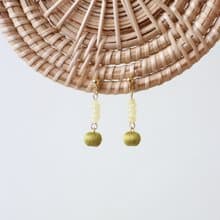 串珠耳飾_果實系列/青蘋果/beading earing