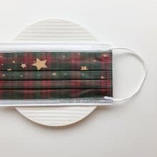 【無藏】聖誕格紋/成人醫療口罩/5入裝/10入盒/雙鋼印