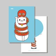 原創明信片/招財貓_小章魚招財貓/原創插畫/貓咪/文創卡片